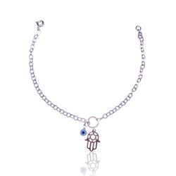 PULSEIRA MAO DE FATIMA PATUA PRATA 925 - New prata e cia