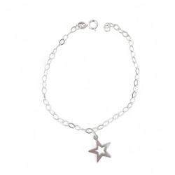 PULSEIRA ESTRELA VAZADA PRATA 925 - New prata e cia