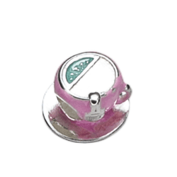 BERLOQUE SEPARADOR XICARA DE CHA ROSA PRATA 925 - New prata e cia