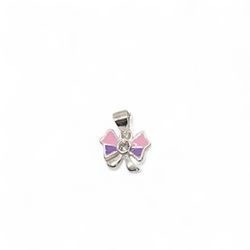 PINGENTE LACO INFANTIL COLORIDO ZIRCONIA - New prata e cia