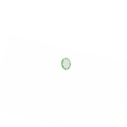 PINGENTE ZIRCONIA OVAL BORDAS VERDES - New prata e cia