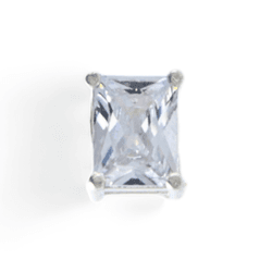 PINGENTE RETANGULAR ZIRCONIA - New prata e cia
