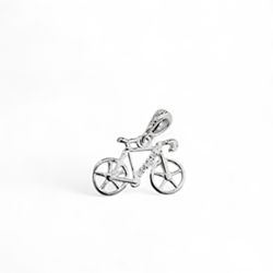 PINGENTE BICICLETA CRAVEJADA - New prata e cia