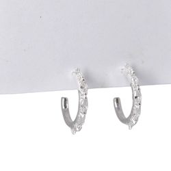 MEIA ARGOLA ZIRCONIA NAVETE P - New prata e cia