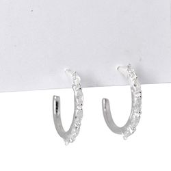 MEIA ARGOLA ZIRCONIA NAVETE M - New prata e cia