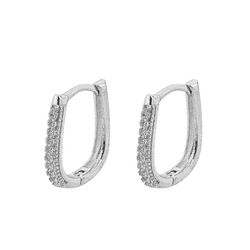 ARGOLA CLICK QUADRADA CRAVEJADA G - New prata e cia