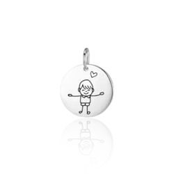 PINGENTE MEDALHA MENINO - New prata e cia