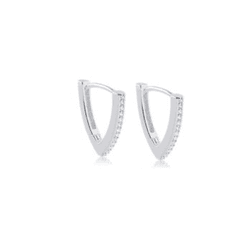 ARGOLA CLICK TRIANGULAR CRAVEJADO G - New prata e cia
