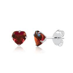 BRINCO ZIRCONIA CORACAO VERMELHO 10MM - New prata e cia
