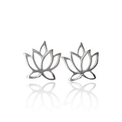 BRINCO FLOR DE LOTUS VAZADA - New prata e cia