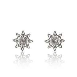 BRINCO FLOR MIOLO ZIRCONIA - New prata e cia