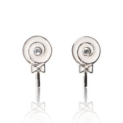 BRINCO INFANTIL LOLLIPOP BRANCO COM ZIRCONIA - New prata e cia
