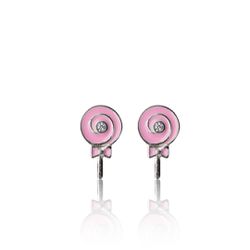 BRINCO INFANTL LOLLIPOP ROSA COM ZIRCONIA - New prata e cia