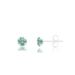 BRINCO ZIRCONIA REDONDO VERDE CLARO 3MM - New prata e cia