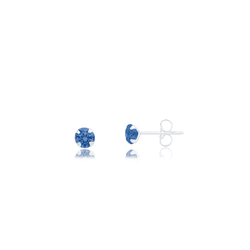 BRINCO ZIRCONIA REDONDO AZUL 2MM - New prata e cia