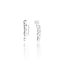 BRINCO EAR CUFF ZIRCONIA INGLESA - New prata e cia