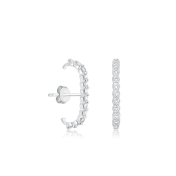 BRINCO EAR HOOK CRAVEJADO - New prata e cia