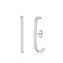 BRINCO EAR HOOK CRAVEJADO - New prata e cia