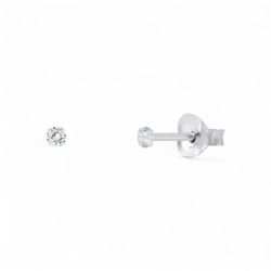 BRINCO ZIRCONIA REDONDO 2MM - New prata e cia