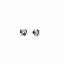 BRINCO ZIRCONIA CORACAO 4MM - New prata e cia