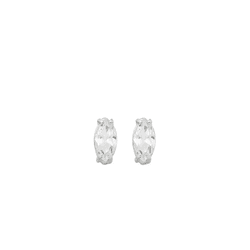 BRINCO ZIRCONIA NAVETE 6MM - New prata e cia