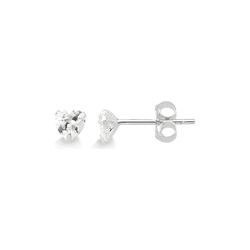 BRINCO ZIRCONIA CORACAO 3MM - New prata e cia