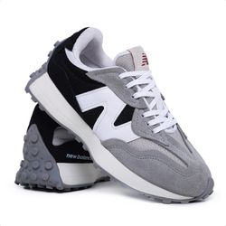 New Balance 327 Cinza com preto - Couro - 327CP - Distribuidora New Vitie 