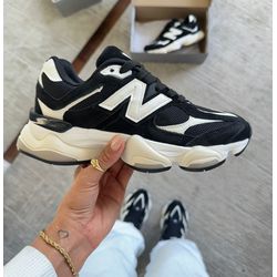 New Balance 9060 Unissex Preto Branco- COURO - NBP - Distribuidora New Vitie 