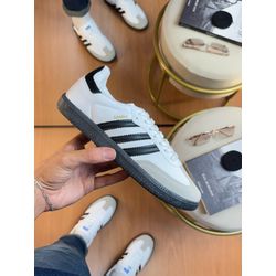 Adidas Samba OG Branco Preto- COURO - SM102 - Distribuidora New Vitie 