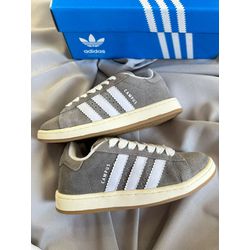 Adidas Campus 00S Unissex Cinza/Branco- COURO - CP - Distribuidora New Vitie 