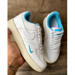 Tênis Nike Air Force branco azul - 0007490034 - NEW STEP