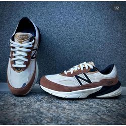 tenis new balance 990 CARAM./BEGE/PTO - 0008490329 - NEW STEP