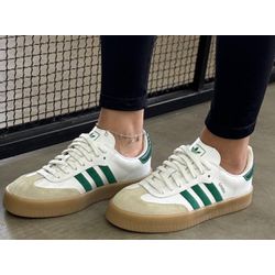 tenis adidas samba 2 e BRANCO/VERDE/NATURAL - 0008... - NEW STEP