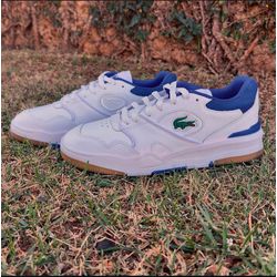 Tenis Lacoste Line Branco/Azul - 0008840056 - NEW STEP