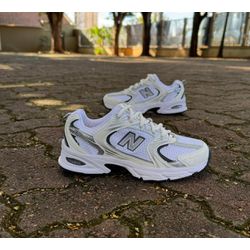 Tenis NEW BALANCE 530 BRANCO/CHUMBO - 0008530291 - NEW STEP