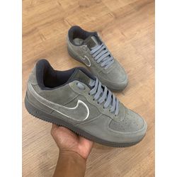 Tenis Air Force Nobuck Chumbo - 0004080072 - NEW STEP