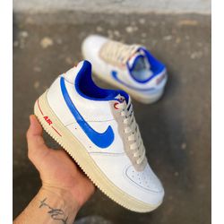 Tênis Nike Air Force BRANCO/AZUL BIC - 0006340226 - NEW STEP