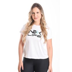 Camiseta Babylook Dry Fit Nexlife - Branco - Nex Life