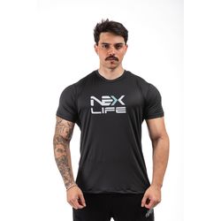 CAMISETA TRADICIONAL DRY, MASC. PRETO - Nex Life