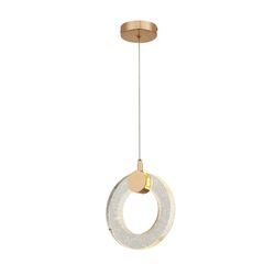 Pendente Argola Dourada Led 6W 3000K Sindora DCD02... - Nicolucci