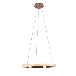 PENDENTE OCA DOURADO E TRANSP 32W 3000K 1881LM - Nicolucci