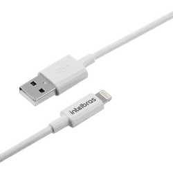 CABO USB LIGHTNING 1,2M PVC BRANCO INTELBRAS - Nicolucci