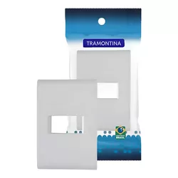 PLACA 4X2 1 MOD. HORIZONTAL LIZ TRAMONTINA BRANCA - Nicolucci