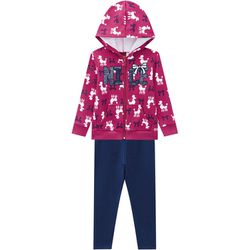 Conjunto Blusa Moletom e Legging Kyly Bebê Feminin... - Nilza Baby Kids