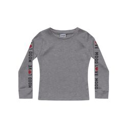 Blusa Manga Longa Canelada Fakini Cinza Tamanho 4 ... - Nilza Baby Kids