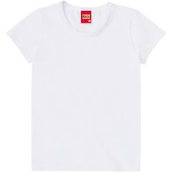 Blusa Kyly Feminina Infantil 4-6-8 - Branca Lisa -... - Nilza Baby Kids