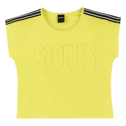 Blusa Amora Feminina 12 ao 18 - Cropped Verde Fluo... - Nilza Baby Kids