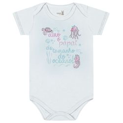 Body Kiko Baby Bebê Feminino RN ao G - Frase Papai... - Nilza Baby Kids