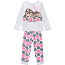 Pijama Manga Longa Kyly Bebê Feminino Cachorrinho ... - Nilza Baby Kids