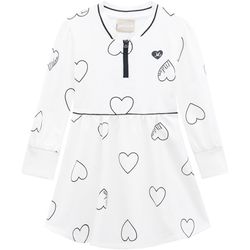 Vestido Manga Longa Moletinho Infantil Feminino Mi... - Nilza Baby Kids